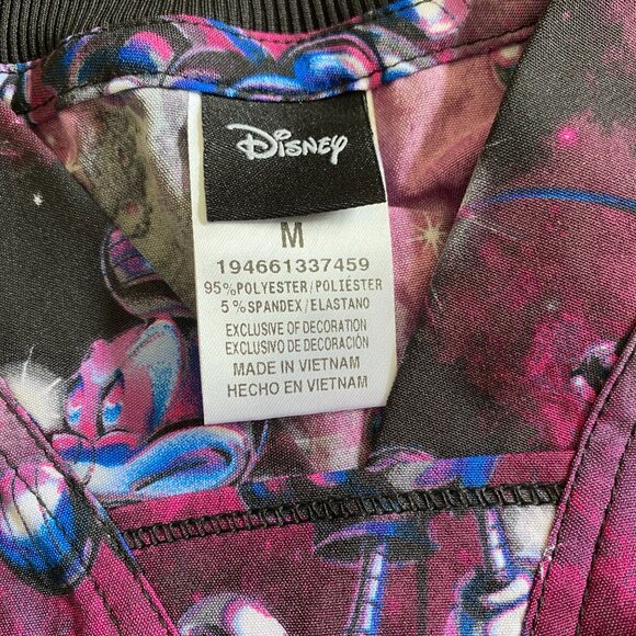 Mickey Mouse Space Cherokee Scrubs Tooniforms Disney Mens V Neck Top Sz NWT - Picture 5 of 7